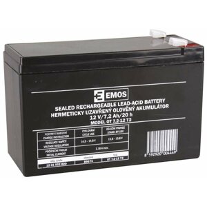 Szünetmentes táp akkumulátor EMOS Karbantartásmentes ólomsav akkumulátor 12 V/7,2 Ah, faston 6,3 mm