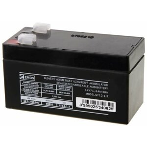 Szünetmentes táp akkumulátor EMOS Karbantartásmentes ólomakkumulátor 12 V/1,3 Ah, faston 4,7 mm