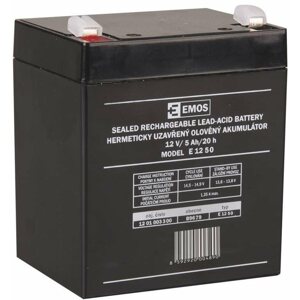 Szünetmentes táp akkumulátor EMOS Karbantartásmentes ólomakkumulátor 12 V/5 Ah, faston 6,3 mm