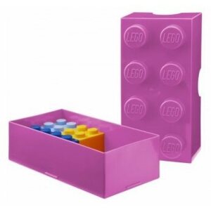 Uzsonnás doboz LEGO Box uzsonnás doboz 100 x 200 x 75 mm - rózsaszín