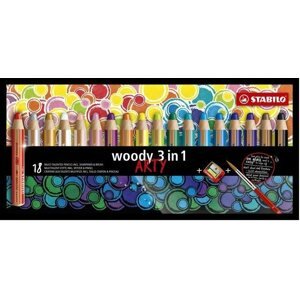 Színes ceruza Stabilo Woody ARTY 3 in 1 - 18-féle szín
