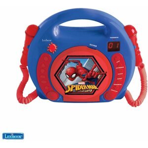 Zenélő játék Lexibook Spider-man hordozható CD-lejátszó 2 mikrofonnal