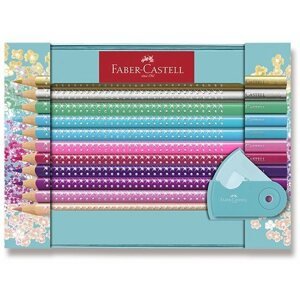 Színes ceruza Faber-Castell Sparkle ceruzák formatervezett konzervdobozban, 21 db-os készletben