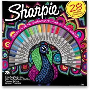 Marker Sharpie Peacock tartós markerek, 28 szín