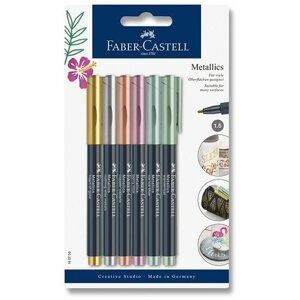 Marker Faber-Castell Metallics markerek, 6 fémes szín