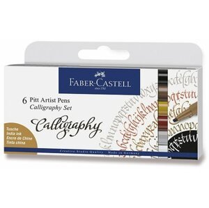 Marker Faber-Castell Pitt Artist Caligraphy marker, 6 szín