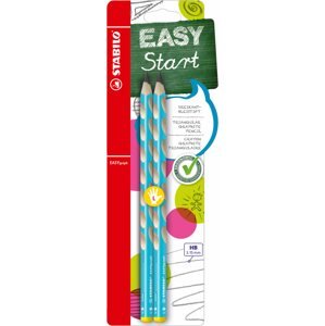 Grafit ceruza Stabilo EASYgraph L HB kék, 2 db buborékfólia