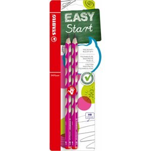 Grafit ceruza Stabilo EASYgraph R HB rózsaszín, 2 db buborékfólia