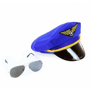 Jelmez kiegészítő Rappa Készlet - Pilóta sapka szemüveggel
