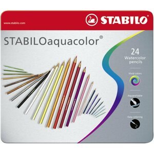 Színes ceruza STABILOaquacolor 24 db fém tok