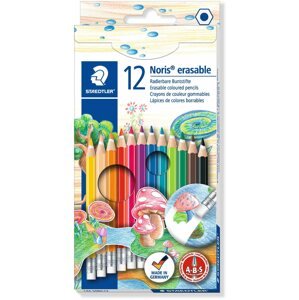 Színes ceruza STAEDTLER "Noris Club" Színes ceruzák radírral, 12 szín, hatszögletű