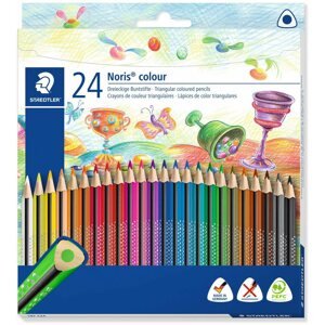 Színes ceruza STAEDTLER "Noris Colour" Színes ceruzák, 24 szín, háromszög alakú