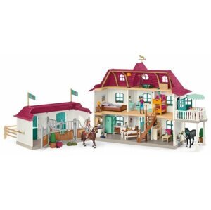 Figura szett Schleich Nagy ház istállóval, kiegészítőkkel és mozgatható figurákkal 42551