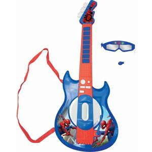 Gyerek gitár Lexibook Spider-Man Elektronikus világító gitár szemüveg alakú mikrofonnal