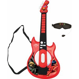 Gyerek gitár Lexibook Miraculous Elektronikus világító gitár szemüveg alakú mikrofonnal