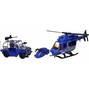 Helikopter Rendőrségi készlet figurákkal, helikopter 33 cm