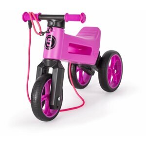 Futóbicikli Neon Funny Wheels 2 az 1-ben, rózsaszínű
