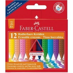 Színes ceruza Faber-Castell Plastic Colour Grip pasztellkréták, 12 szín