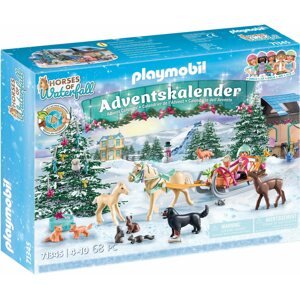 Építőjáték Playmobil Lovas adventi naptár: Karácsonyi szánkózás 71345