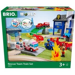 Vonatpálya BRIO WORLD 36025 Mentőcsapat vonatkészlet