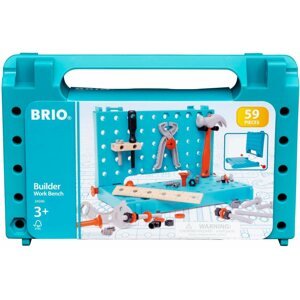 Építőjáték BRIO BUILDER 34596 munkapad + szerszámok