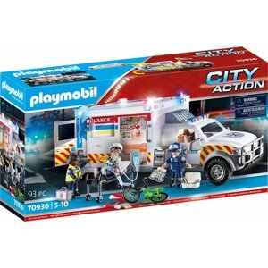 Építőjáték Playmobil 70936 Mentőautó: US Ambulance