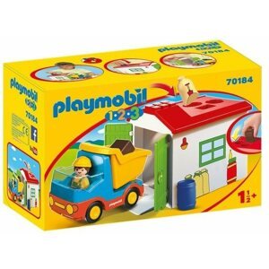Építőjáték Playmobil 70184 1.2.3 Teherautó formaválogató garázzsal