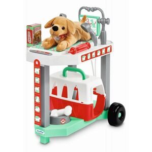 Játék orvosi táska Állatorvosi kocsi kutyussal