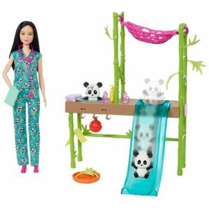 Játékbaba Barbie - Panda maci megmentése, játékkészlet