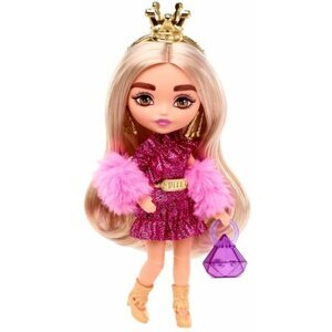 Játékbaba Barbie Extra Minis - Szőke hajú baba koronával