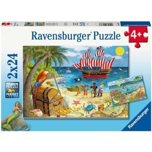 Puzzle Ravensburger Puzzle 056767 Kalózok és sellők 2X24 darab