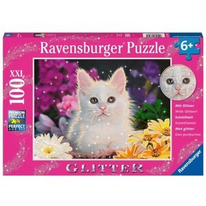 Puzzle Ravensburger Puzzle 133581 Glitter Cat Puzzle 100 darabos puzzle