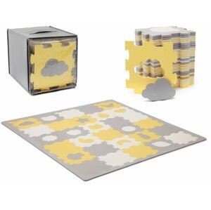 Habszivacs puzzle Kinderkraft Select habszivacs puzzle szőnyeg Luno 185 × 165 cm Yellow 30 db