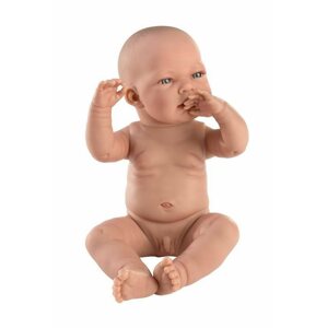 Játékbaba Llorens 84301 New Born Kisfiú - élethű újszülött játékbaba teljesen vinyl testtel - 43 cm