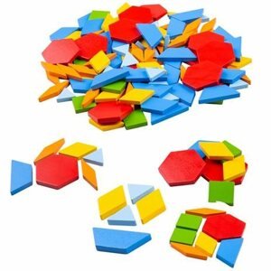 Mozaik kirakó Bigjigs Toys fából készült színes mozaik