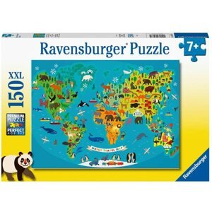 Puzzle Ravensburger Puzzle 132874 Állati világtérkép 150 db