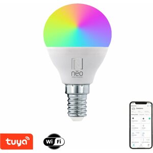 LED izzó Immax NEO LITE Smart LED izzó E14 6 W RGB+CCT színes és fehér, dimmelhető, WiFi, P45