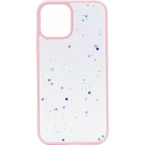 Telefon tok iWill Clear Glitter Star Phone Case az iPhone 13 készülékhez Pink