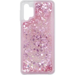 Telefon tok iWill Glitter Liquid Heart Samsung Galaxy A32 5G rózsaszín tok