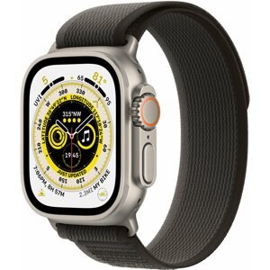 Okosóra Apple Watch Ultra 49mm - titán tok, fekete - szürke terep szíj, S / M