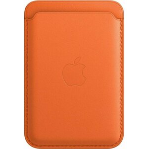 MagSafe tárca Apple iPhone MagSafe bőr pénztárca narancssárga színben