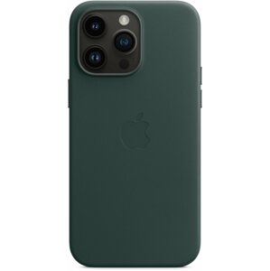 Telefon tok Apple iPhone 14 Pro Max bőr tok MagSafe erdőzöld