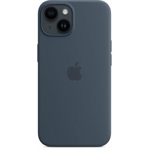 Telefon tok Apple MagSafe-rögzítésű iPhone 14-szilikontok – viharkék