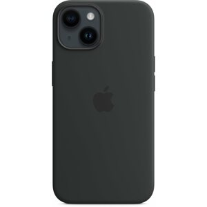 Telefon tok Apple MagSafe-rögzítésű iPhone 14-szilikontok – éjfekete