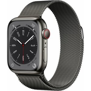 Okosóra Apple Watch Series 8 41mm Cellular - grafit rozsdamentes acél tok, grafit milánói szíj