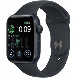 Okosóra Apple Watch SE (2022) 44mm - éjfekete alumínium tok, éjfekete sport szíj