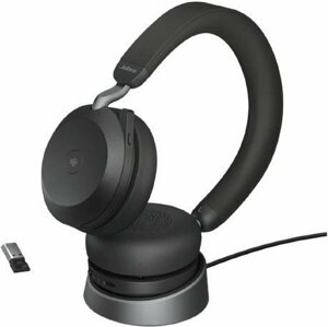 Vezeték nélküli fül-/fejhallgató Jabra Evolve2 75 MS Stereo USB-C Stand Black