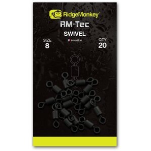 Forgókapocs RidgeMonkey RM-Tec Swivel 8-as méret, 20db