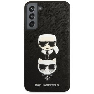 Telefon tok Karl Lagerfeld Saffiano K&C Heads Tok a Samsung Galaxy S22+ készülékhez Black