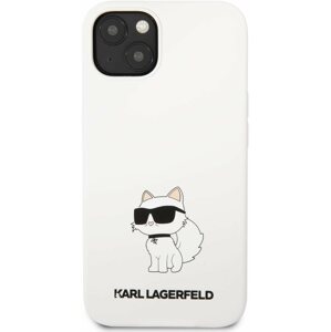 Telefon tok Karl Lagerfeld Liquid Silicone Choupette NFT iPhone 13 fehér hátlap tok